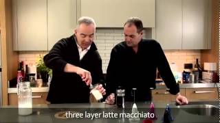 aerolatte  milk frother makes three layer caffè latte macchiato [upl. by Mailliw]