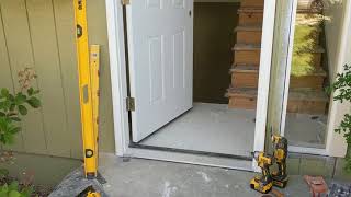 Jeld Wen Front Door Installation  Really crappy products and craftsmanship PART 1 [upl. by Elocel]