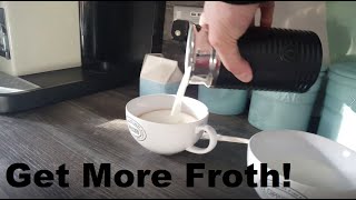 How to Get More Froth from Your Nespresso Coffee Aeroccino  Nespresso tips and help [upl. by Marih]