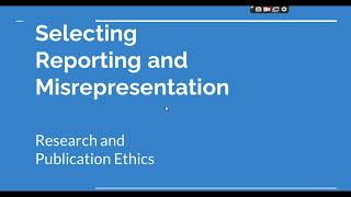 Selective Reporting and Misrepresentation of data Research and Publication ethics Phd coursework [upl. by Ayotal105]