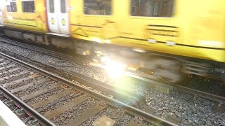 Merseyrail 507 009 making arcs at Birkdale station [upl. by Kinnard]