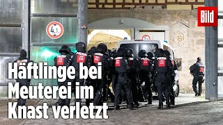 Gefängnismeuterei Polizei stürmt Knast in Thüringen  JVA Untermaßfeld [upl. by Arehs]